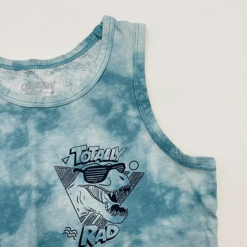 Osh Kosh B'Gosh Youth‎ Boys Size 7/7A Tie Dye Graphic Print Sleeveless Tank 374